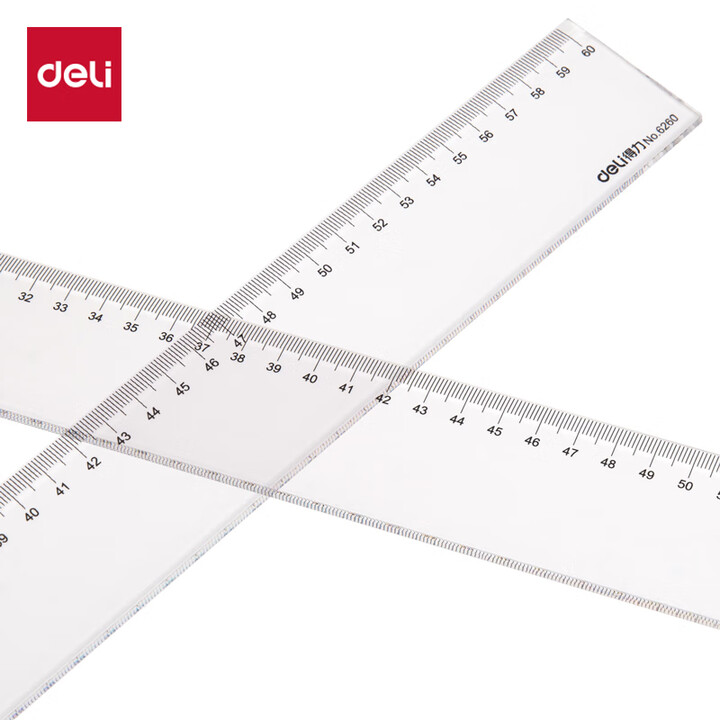 得力Deli 6260 60cm 透明 塑料直尺