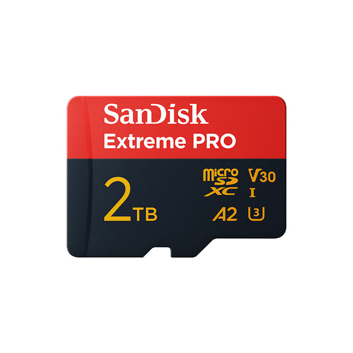 闪迪SanDisk SDSQXCD-2T00-ZN6MA 2TB V30 U3 A2 至尊超极速（MicroSD）TF卡