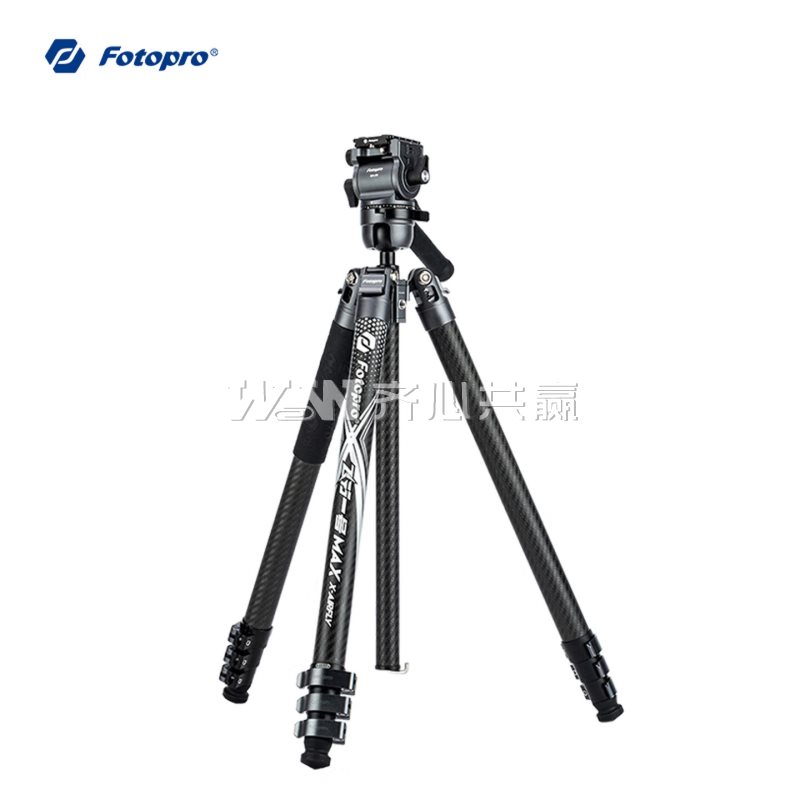 富图宝Fotopro 飞行一号Max Video 摄像款 原炭灰 液压云台+三脚架套装