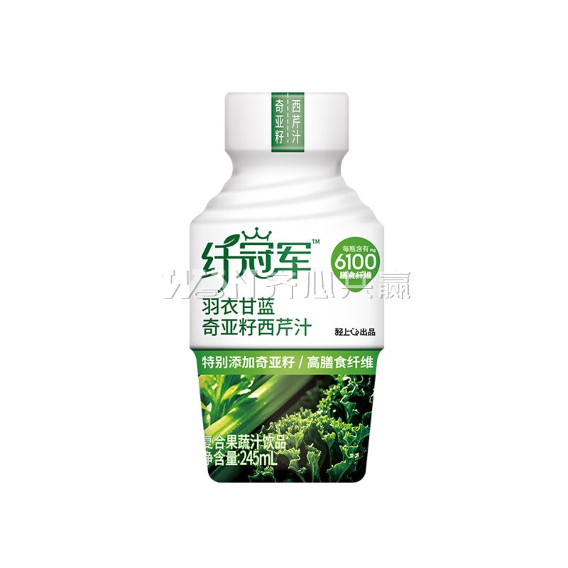 轻上Light Upper 纤冠军 245ml*10瓶/箱 羽衣甘蓝奇亚籽西芹汁 奇亚籽纤维饮