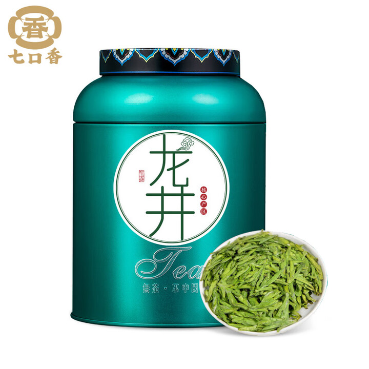 七口香 250g/罐 梅瓶铁罐 龙井茶 绿茶