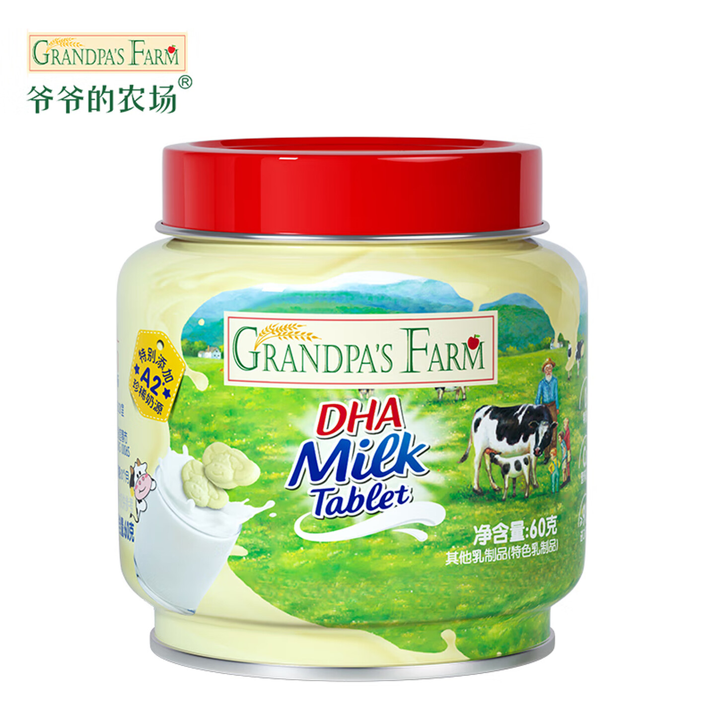 爷爷的农场 60g/罐 DHA牛乳奶片