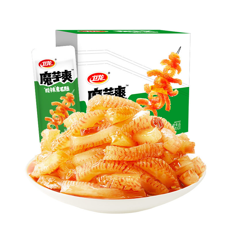 卫龙 15g*20包/盒 酸辣味 魔芋爽素毛肚