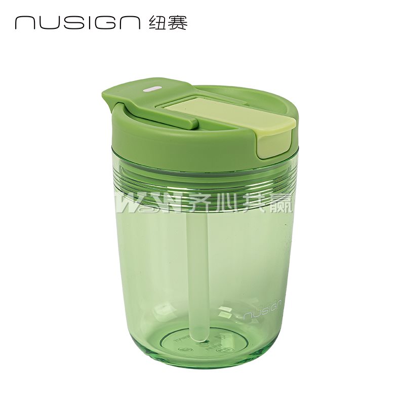 得力Deli 纽赛 NS864 320ml 苔藓绿 直饮/吸管 CUPCUP甜心杯