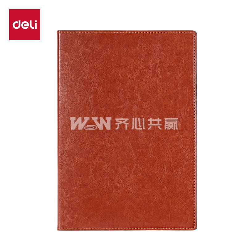 得力Deli 7901 25K 80张/本 70g 棕色 皮面笔记本/记事本