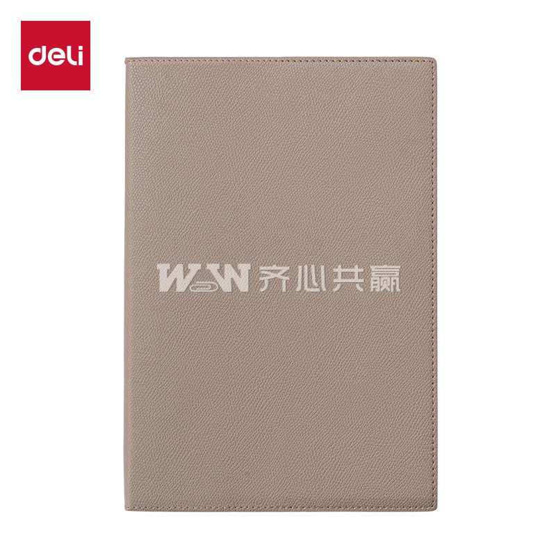 得力Deli 7901 25K 80张/本 70g 浅咖色 皮面笔记本/记事本