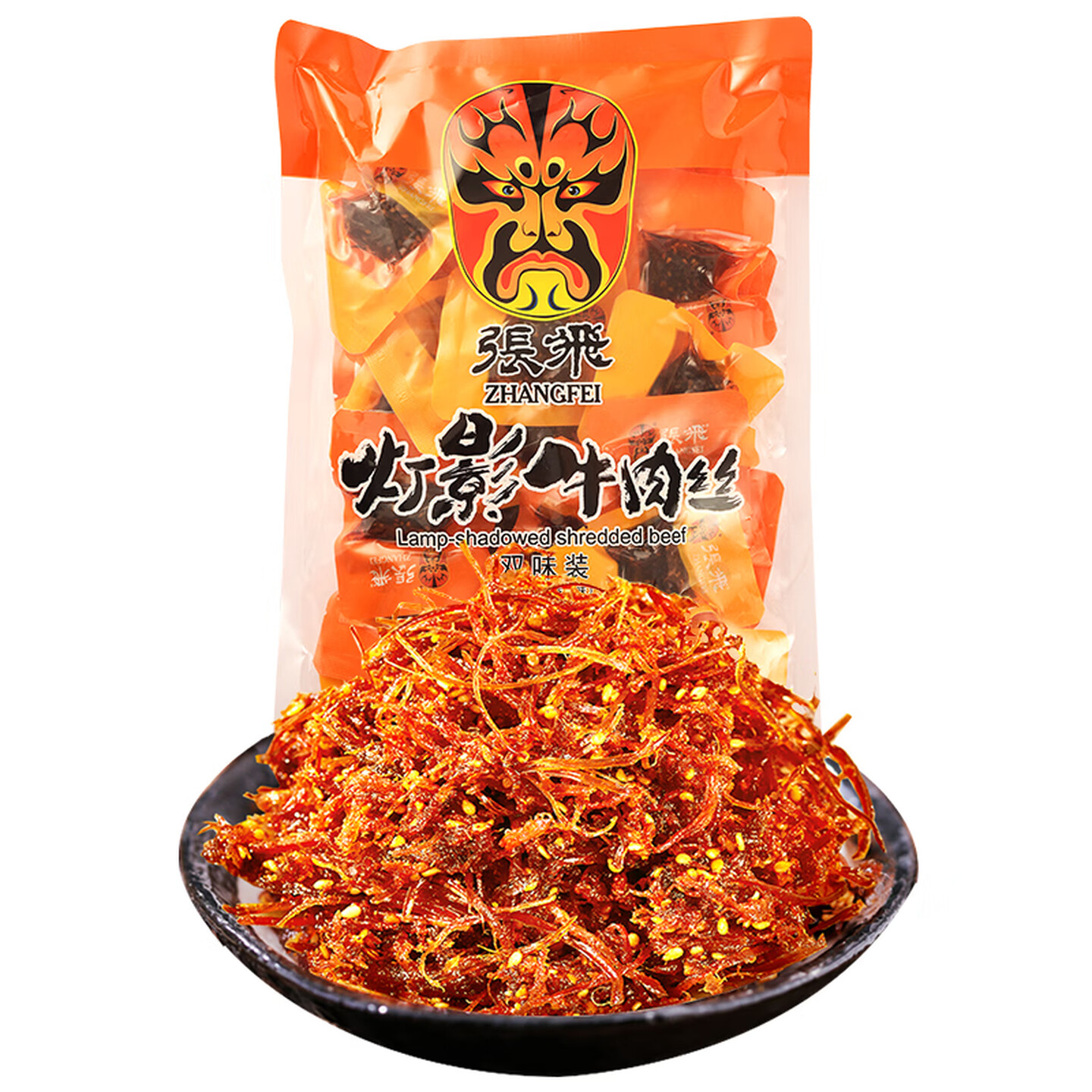 张飞 500g/袋 独立包装 经典五香+川蜀麻辣 量贩装 灯影牛肉丝