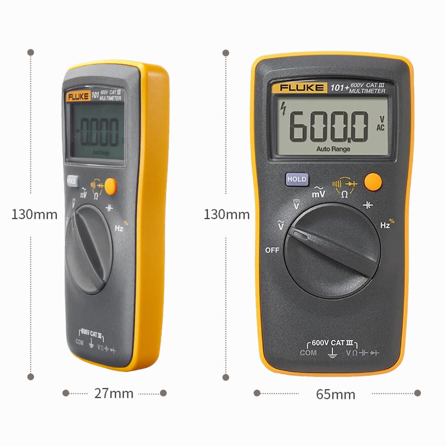 福禄克Fluke 101+ 含1mm特尖表笔 数字万用表