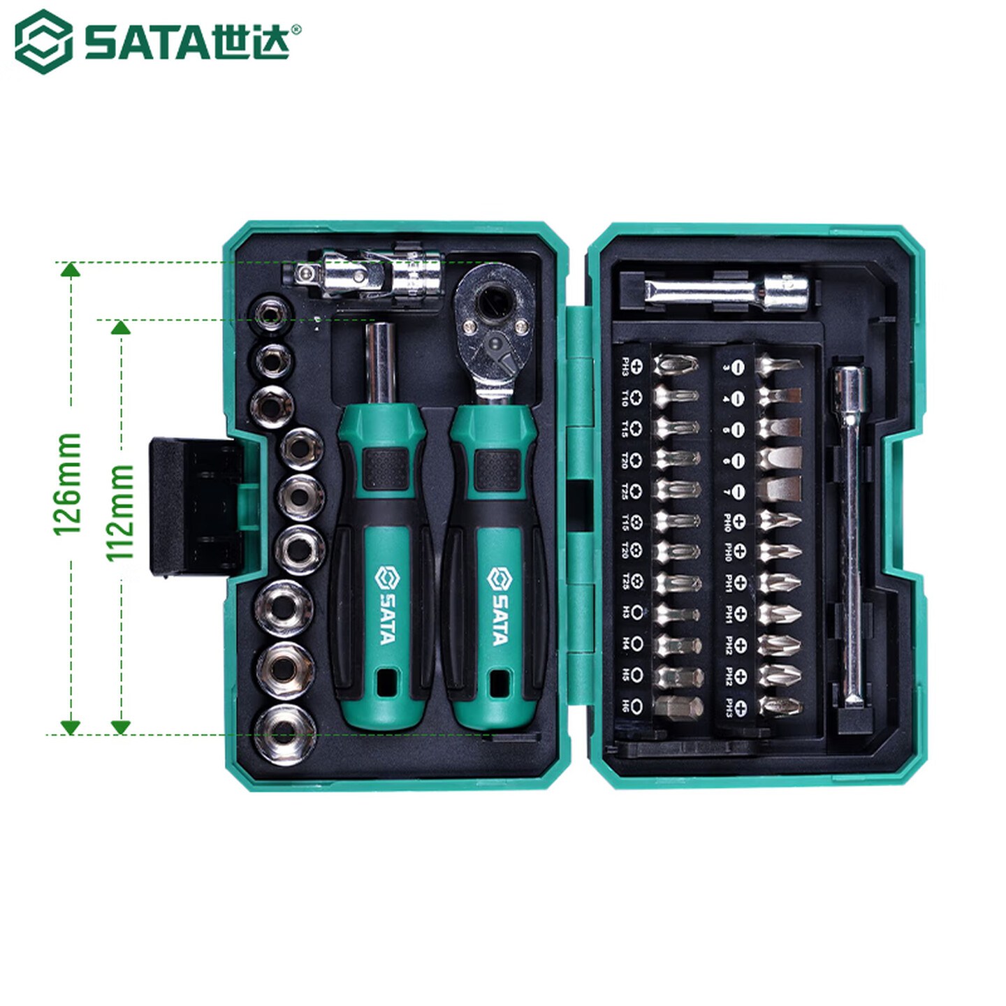 世达Sata 05498 38件/套 棘轮扳手&螺丝批综合组套