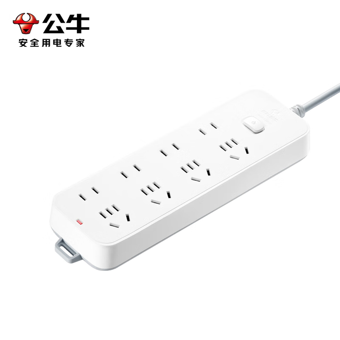 公牛Bull GN-B3440 2米8眼双排 总控 白色 电源插座