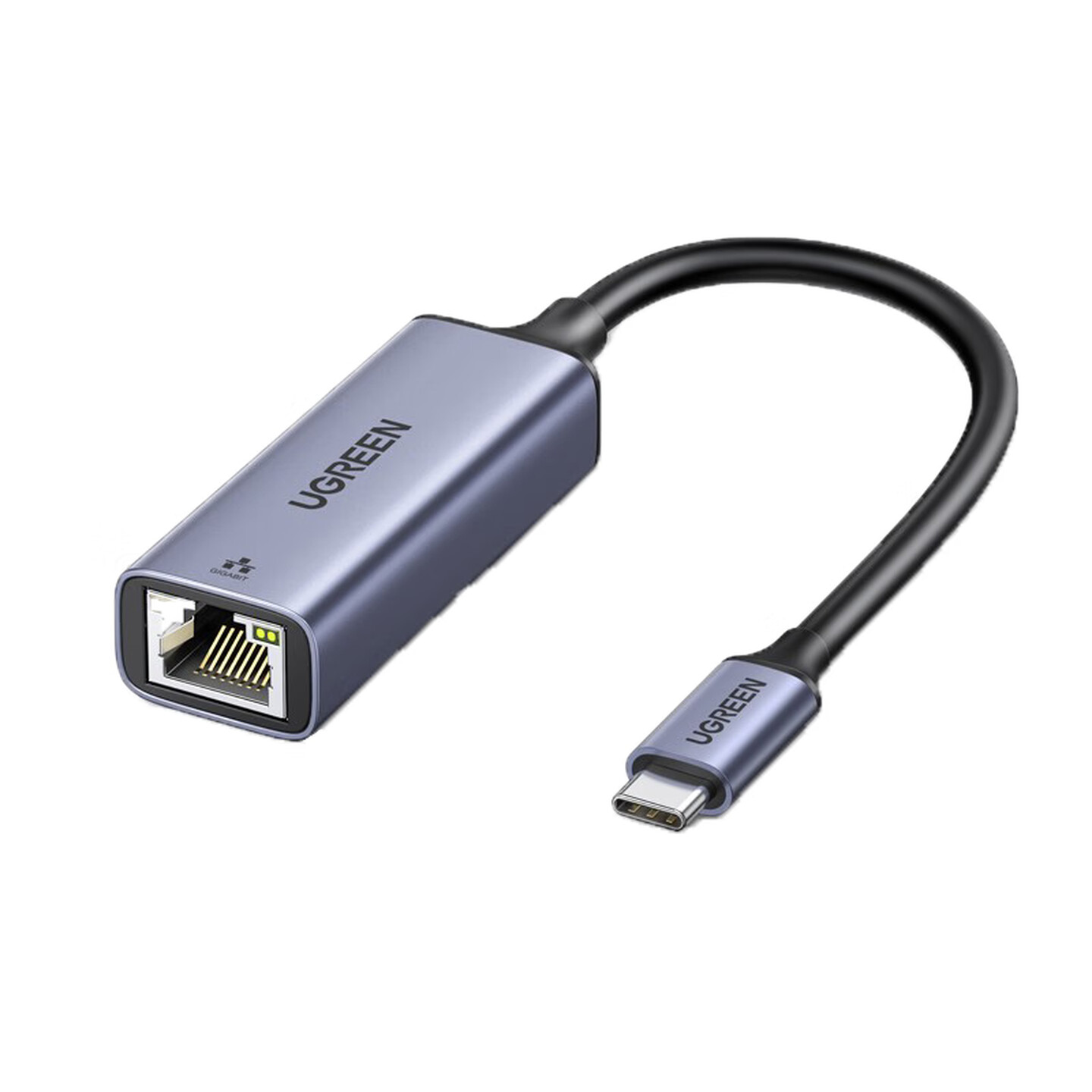 绿联Ugreen 50736 USB-C转RJ45 铝壳款 Type-C 百兆网卡