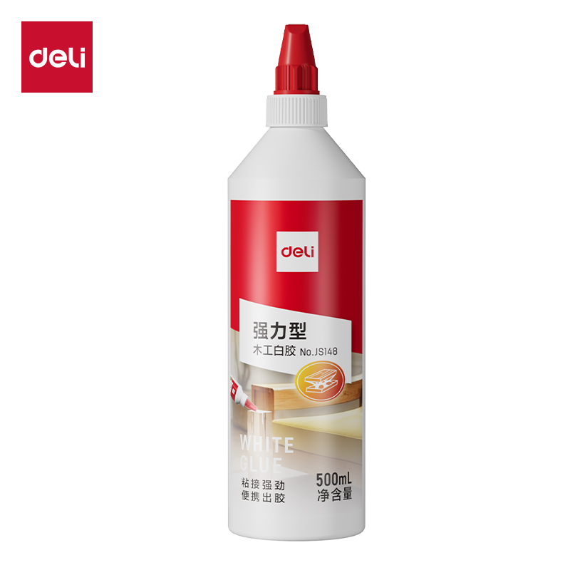 得力Deli JS148 500ml/瓶 强力型 木工白胶