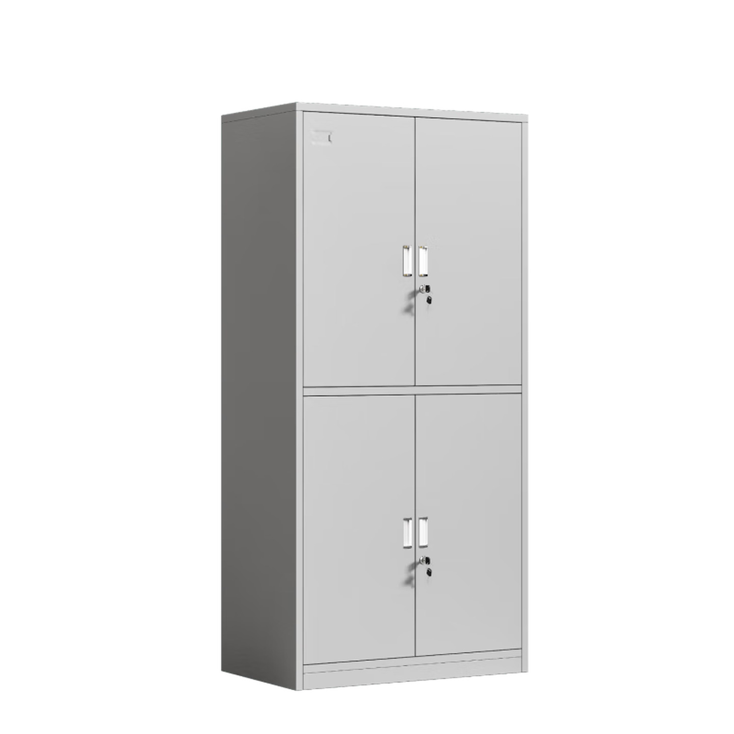 奈高 850*390*1800mm 厚：0.6mm 通双节 灰白色 可调层板4个 对开门 钢制文件柜