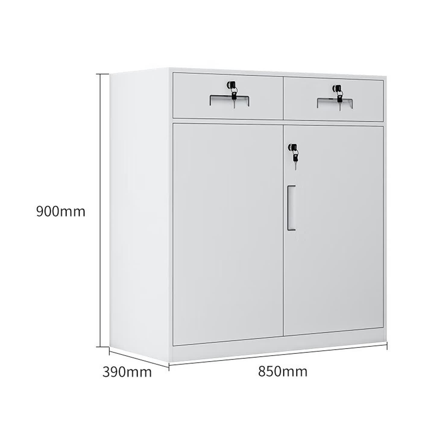 奈高 850*390*900mm 厚：0.6mm 二斗下节 纯白色 钢制矮柜/文件柜