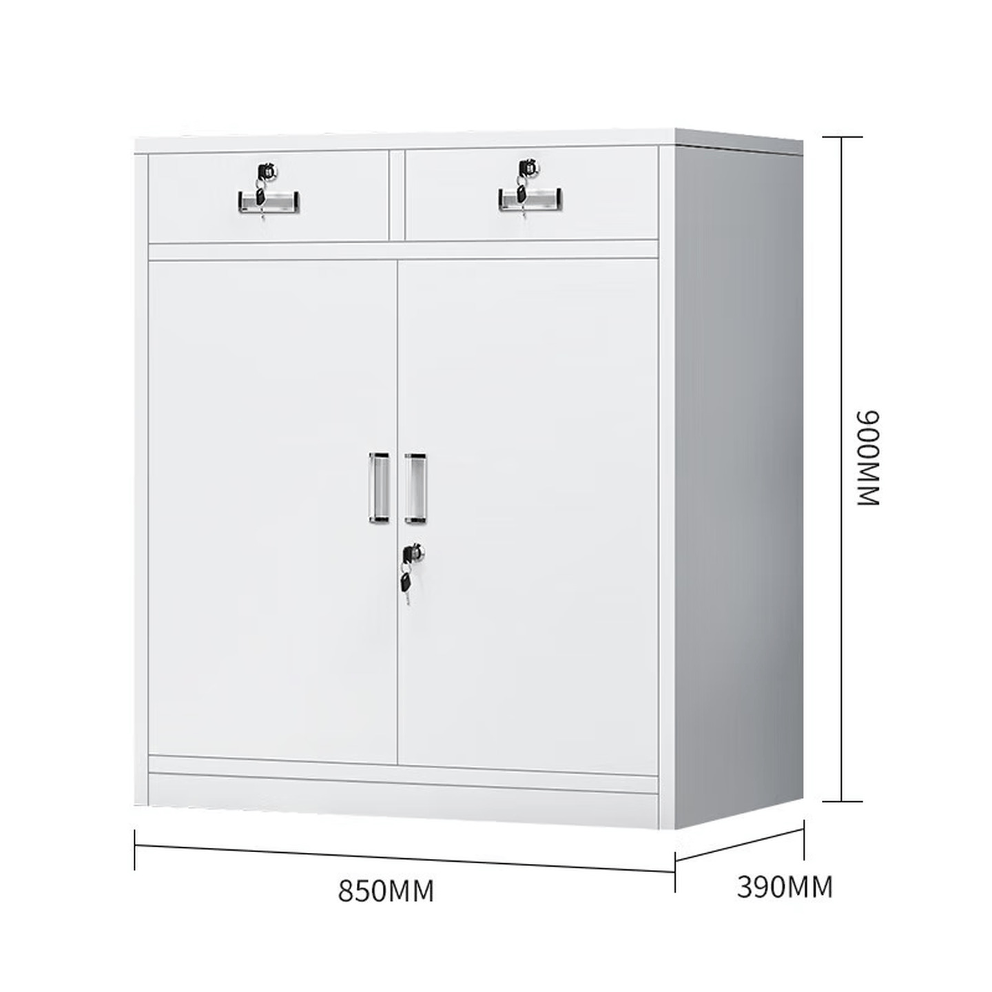 奈高 850*390*900mm 厚：0.6mm 二斗下节 灰白色 钢制矮柜/文件柜