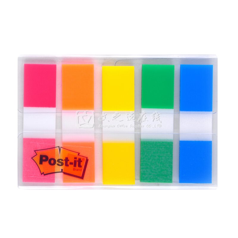 3M Post-it 683-5CF 五色 12*44mm 20页*5 36包/箱 红/蓝/绿/橙/黄 指示标签