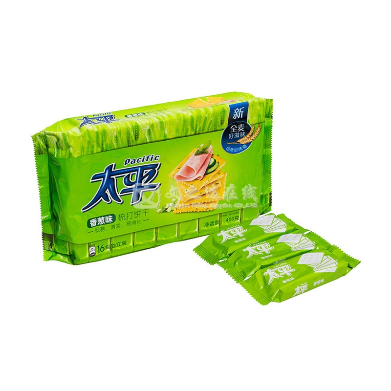 太平Pacific 400g/包 12包/箱 香葱味 梳打饼干