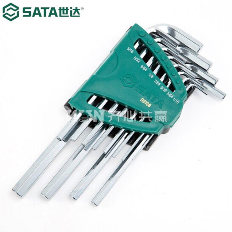 世达Sata 09108 12件/套 英制加长内六角扳手 套装