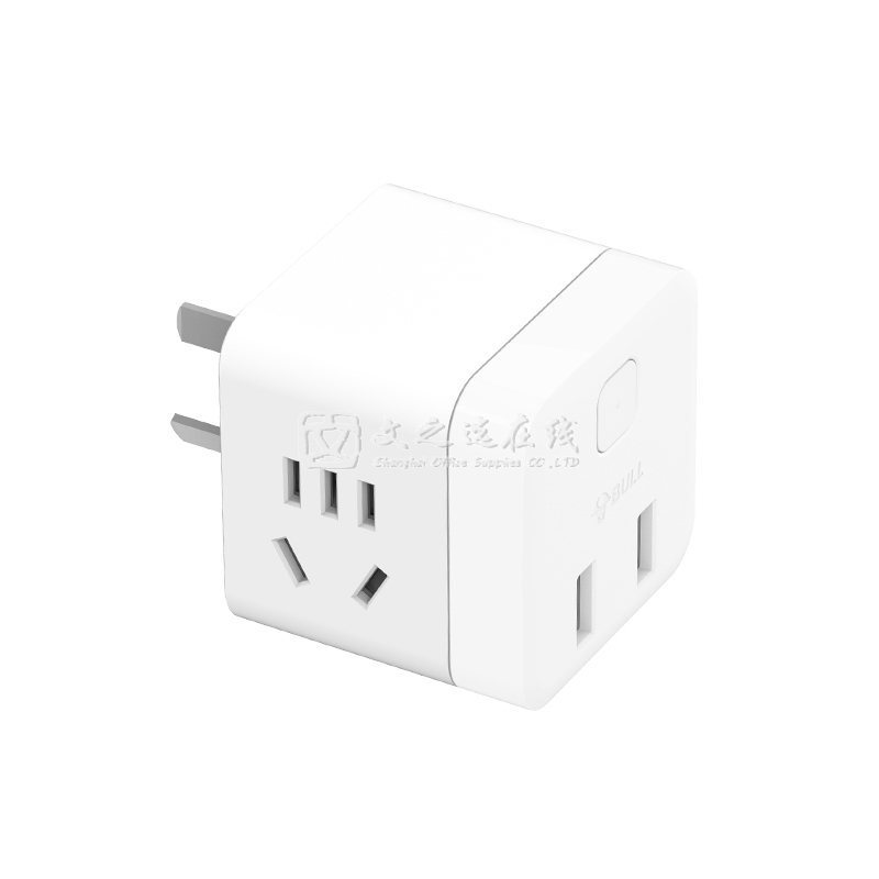 公牛Bull GNV-U9B122 5孔*2+2USB 白色 总控 无线魔方电源插座