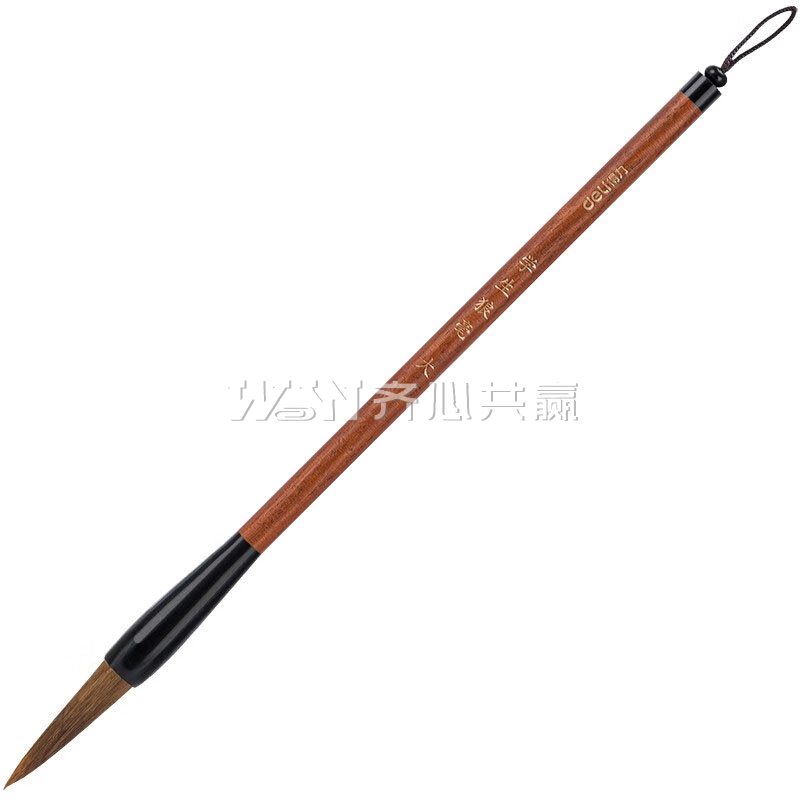 得力Deli 6580 大楷 棕色 狼毫毛笔