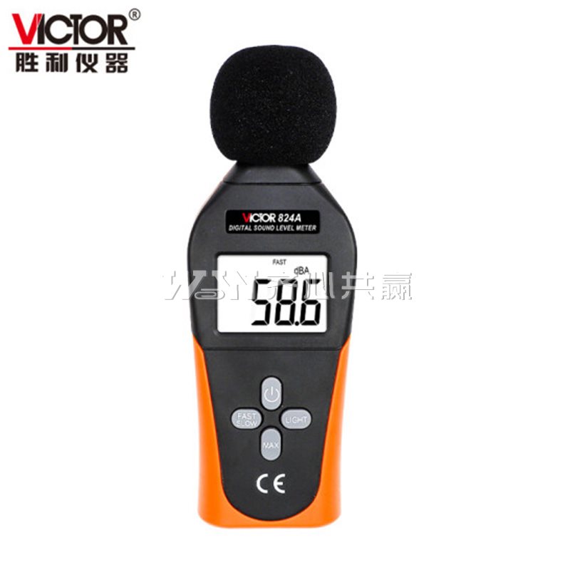 胜利仪器VICTOR VC824A标配+充电电池+充电器 数字噪音计套装