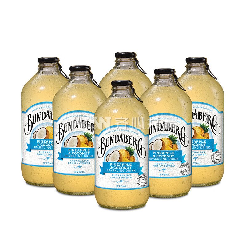 宾得宝Bundaberg 375ml*6瓶/组 菠萝椰子味 含气果汁饮料