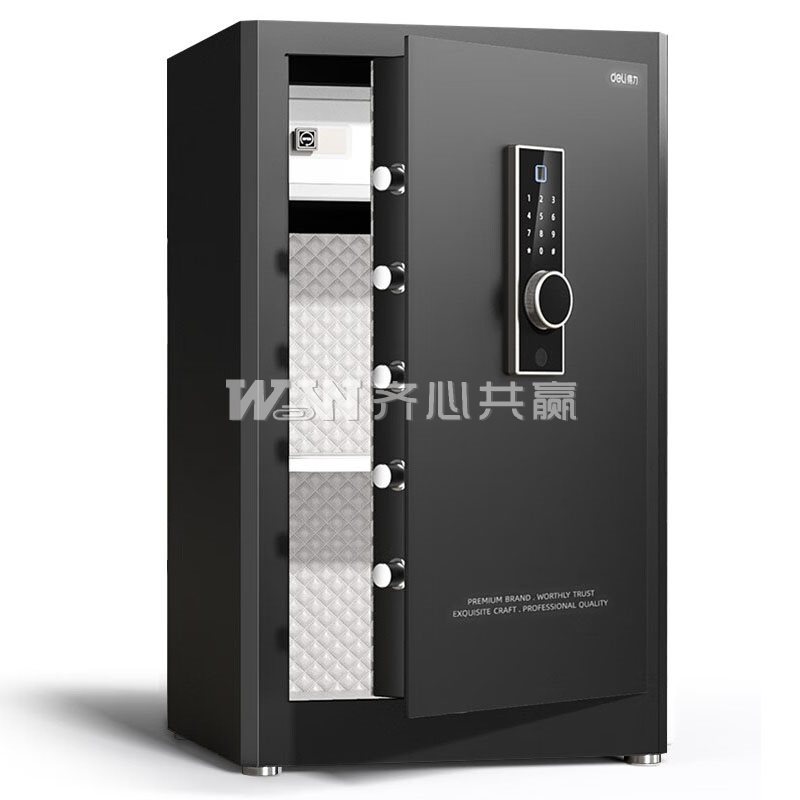 得力Deli AE864 420*480*800mm 黑色 密码钥匙指纹 保管箱