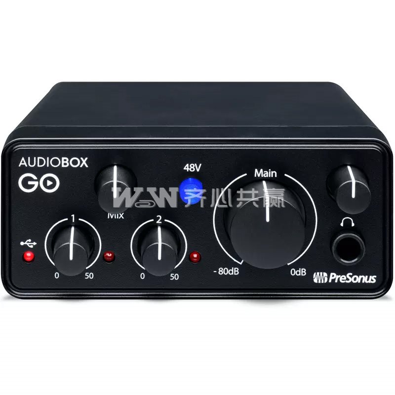 普瑞声纳PreSonus AudioBox GO 2进2出 USB 便携式 声卡