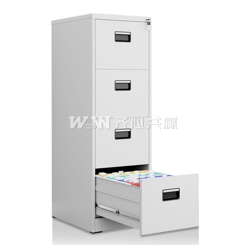 乐冉 460*620*1330mm 黑色拉手 四斗 灰色 带锁 卡箱/档案挂劳柜