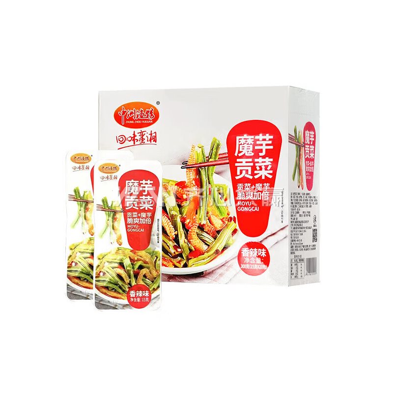 中洲渔馆 15g*20包/盒 2盒/组 香辣味*1+酸辣味*1 魔芋贡菜